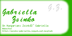 gabriella zsinko business card